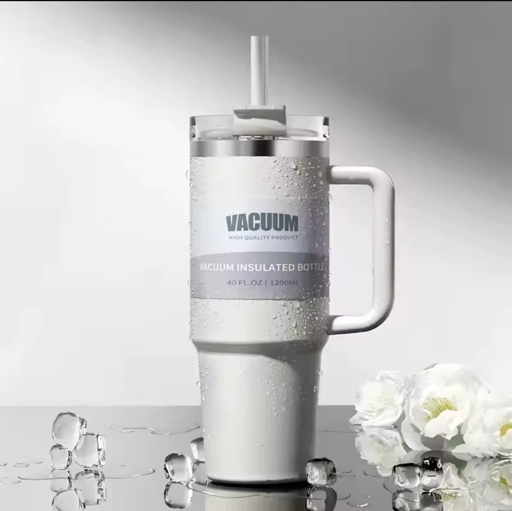 40oz car cup, 304 stainless steel straw insulated cup, ice cream cup, car water cup