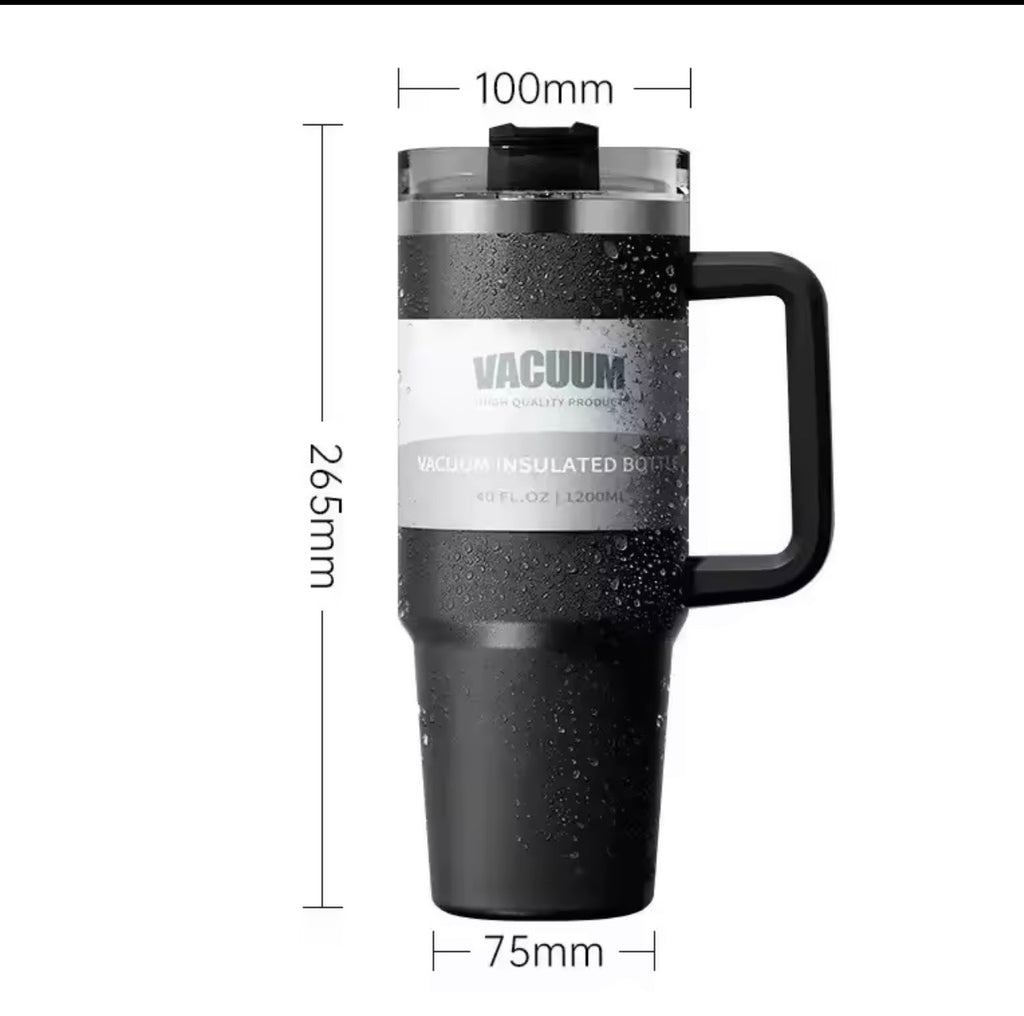 40oz car cup, 304 stainless steel straw insulated cup, ice cream cup, car water cup