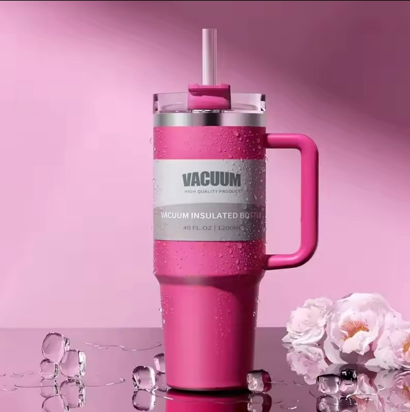 40oz car cup, 304 stainless steel straw insulated cup, ice cream cup, car water cup