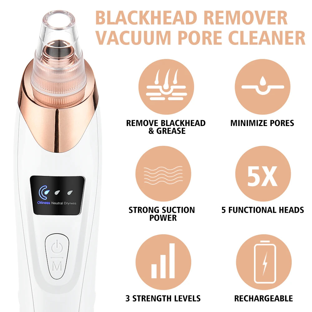 Facial Blackhead Vacuum – Electric Skin Care Pore Cleaner Tool”