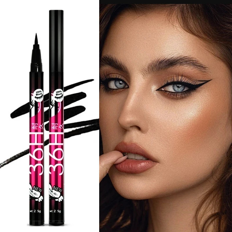 Black Liquid Eyeliner Pen – Waterproof, Long-lasting, Smooth & Ultra-fine Tip for Precise, Easy-to-Apply Eye Makeup