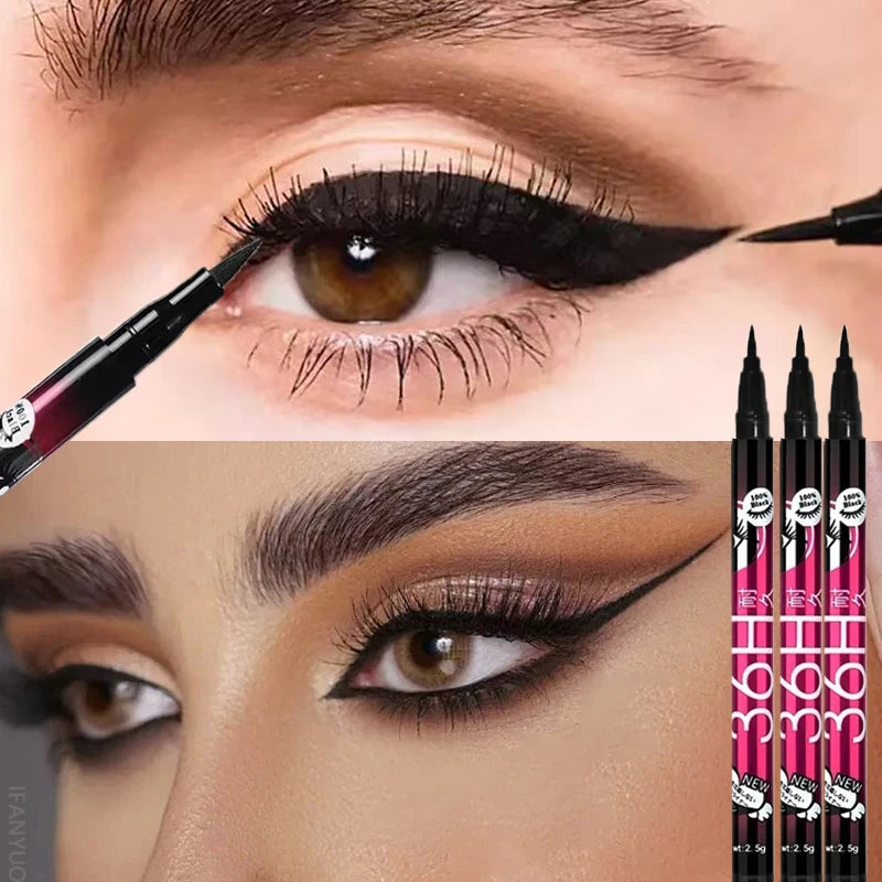 Black Liquid Eyeliner Pen – Waterproof, Long-lasting, Smooth & Ultra-fine Tip for Precise, Easy-to-Apply Eye Makeup
