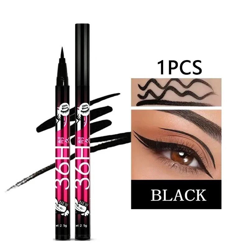 Black Liquid Eyeliner Pen – Waterproof, Long-lasting, Smooth & Ultra-fine Tip for Precise, Easy-to-Apply Eye Makeup