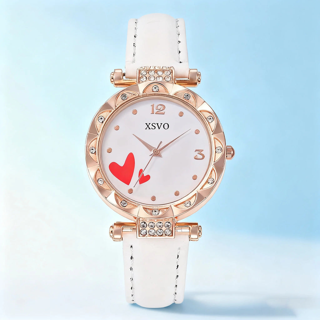 Cute Love Diamond Watch Set 💕