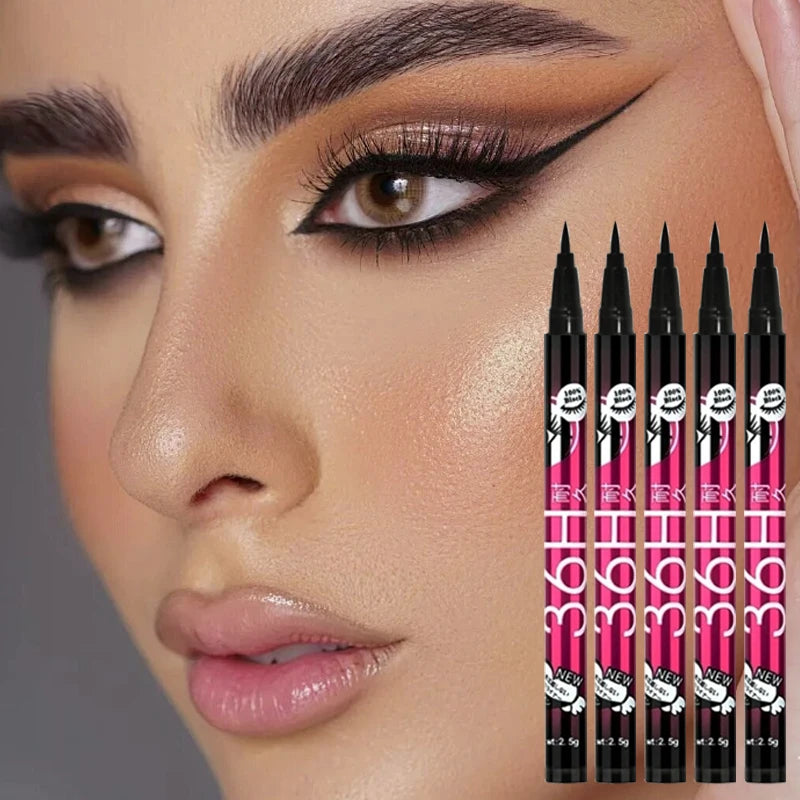 Black Liquid Eyeliner Pen – Waterproof, Long-lasting, Smooth & Ultra-fine Tip for Precise, Easy-to-Apply Eye Makeup