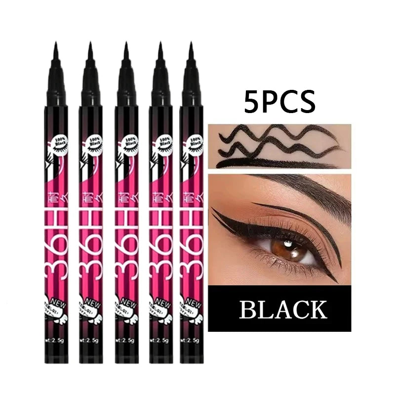 Black Liquid Eyeliner Pen – Waterproof, Long-lasting, Smooth & Ultra-fine Tip for Precise, Easy-to-Apply Eye Makeup