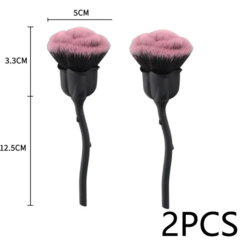 RosyTouch – Soft Rose Nail Dust Brush for Gentle Manicure Care