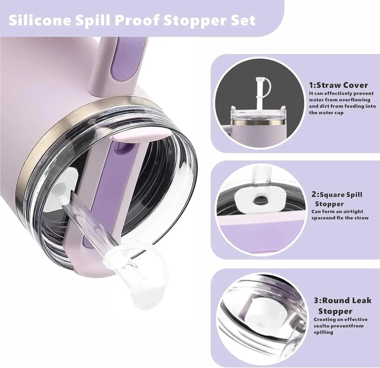 Spill-Proof Stanley Straw Set