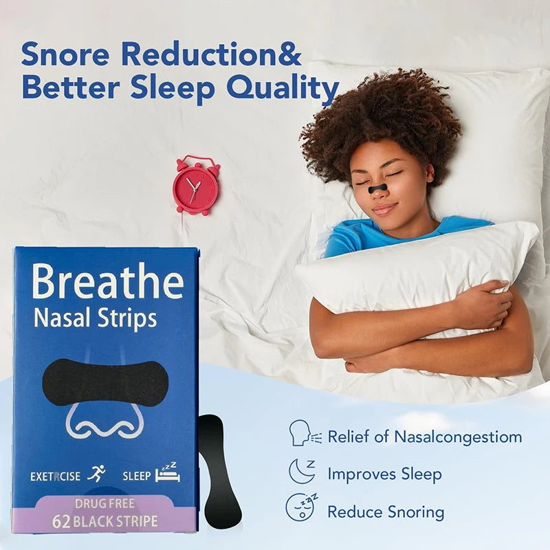 SilentSleep™ Anti-Snoring Nasal Strips (62 / 186 PCS)