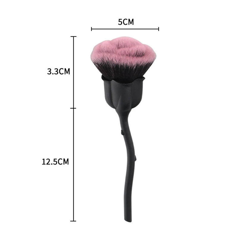 RosyTouch – Soft Rose Nail Dust Brush for Gentle Manicure Care