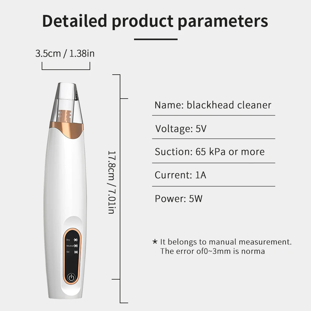 Facial Blackhead Vacuum – Electric Skin Care Pore Cleaner Tool”