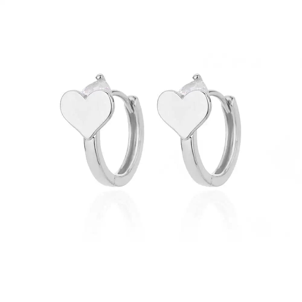 Heart Shape Gold Stainless Steel Earrings for Women – Elegant Wedding & Party Jewelry Gift 2024