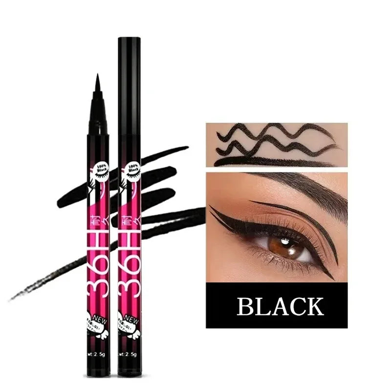 Black Liquid Eyeliner Pen – Waterproof, Long-lasting, Smooth & Ultra-fine Tip for Precise, Easy-to-Apply Eye Makeup