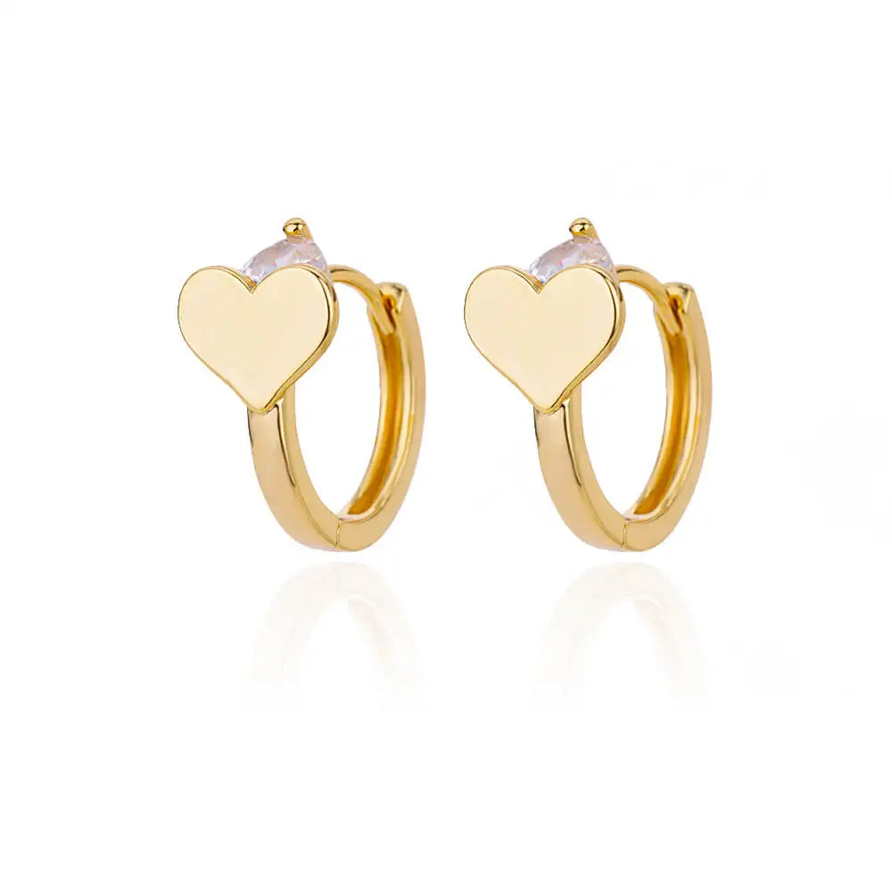 Heart Shape Gold Stainless Steel Earrings for Women – Elegant Wedding & Party Jewelry Gift 2024
