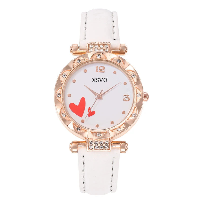 Cute Love Diamond Watch Set 💕