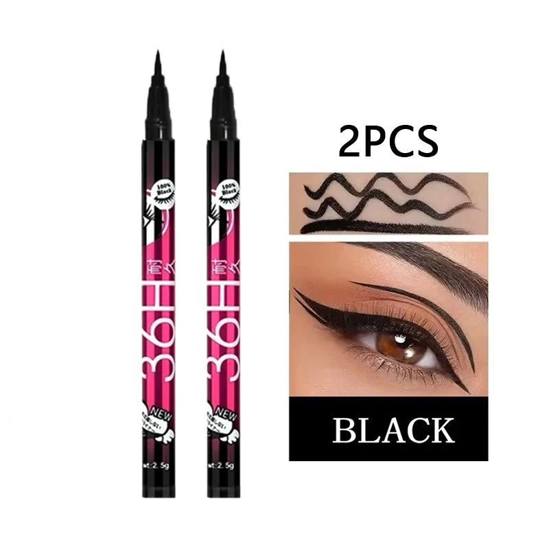 Black Liquid Eyeliner Pen – Waterproof, Long-lasting, Smooth & Ultra-fine Tip for Precise, Easy-to-Apply Eye Makeup