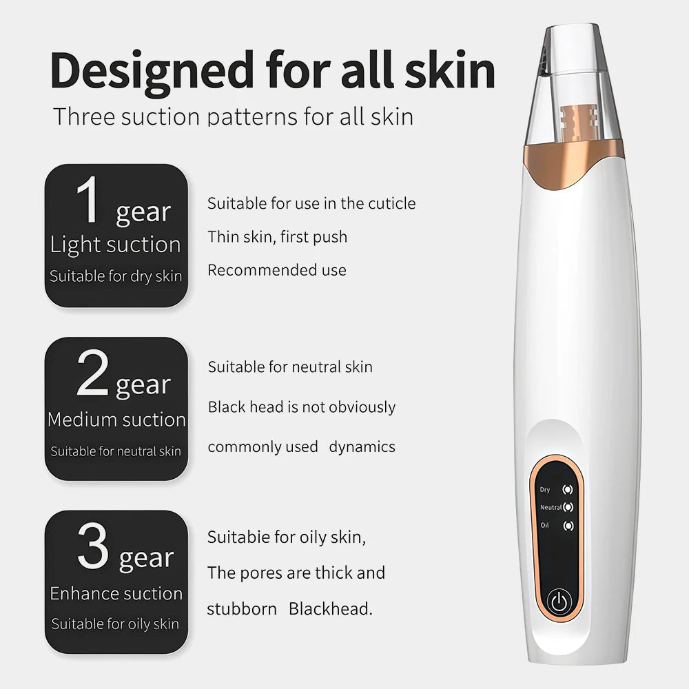 Facial Blackhead Vacuum – Electric Skin Care Pore Cleaner Tool”