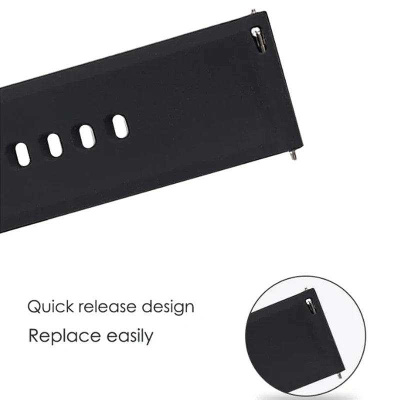 “20/22MM Silicone Watch Strap – Universal Band for P22 & Smartwatches”