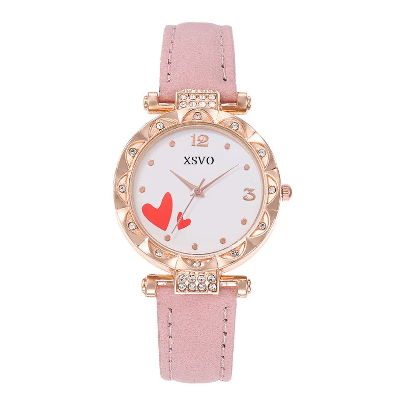 Cute Love Diamond Watch Set 💕