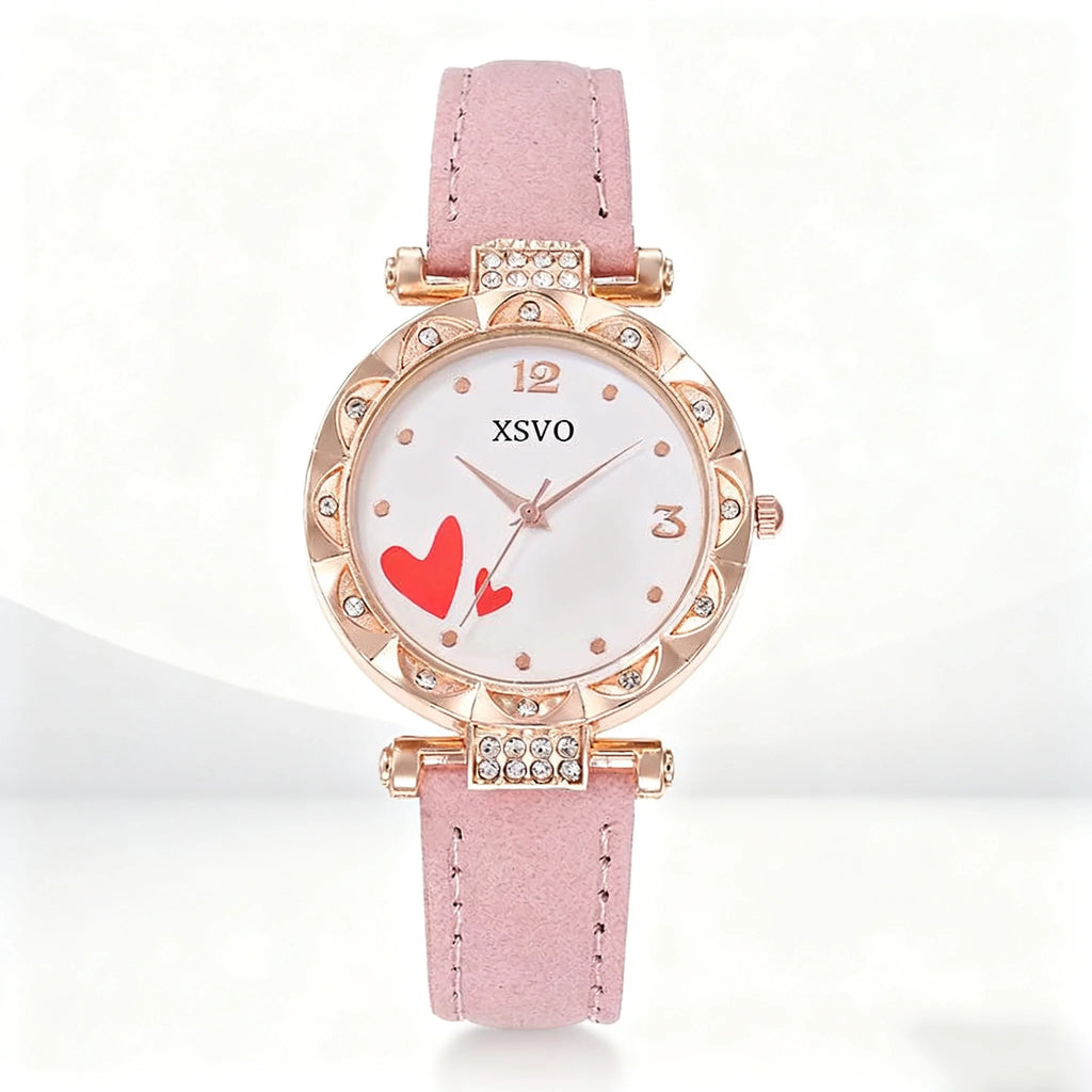 Cute Love Diamond Watch Set 💕