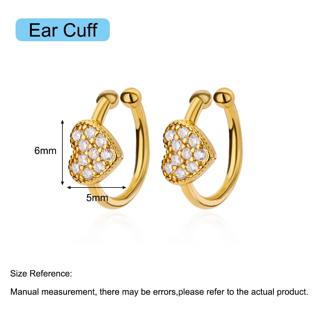 Heart Shape Gold Stainless Steel Earrings for Women – Elegant Wedding & Party Jewelry Gift 2024
