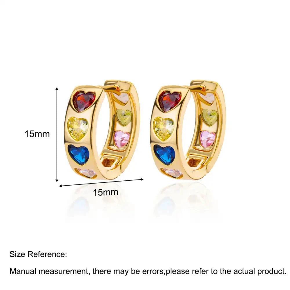 Heart Shape Gold Stainless Steel Earrings for Women – Elegant Wedding & Party Jewelry Gift 2024
